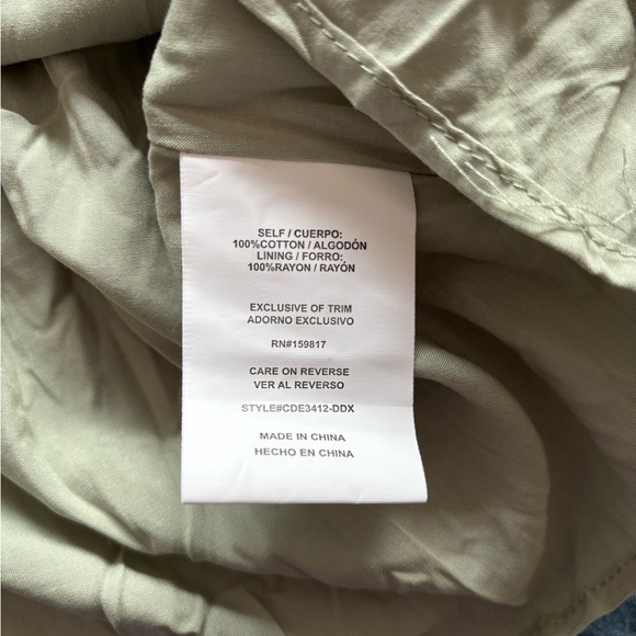 Altar’D State Moss Green Tiered Bohemian Open Back Mini Dress Size L NWOT - Picture 6 of 8